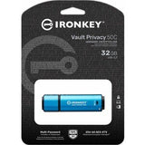 KINGSTON 32GB USB-C IronKey Vault P 50C AES-256 Encrypted FIPS 197