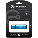 KINGSTON 128GB USB-C IronKey Vault P 50C AES-256 Encrypted FIPS 197