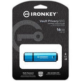 KINGSTON 16GB USB-C IronKey Vault P 50C AES-256 Encrypted FIPS 197