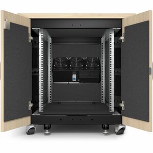 APC NETSHELTER SOUNDPROOF 12U SERVER RACK ENCLOSURE MAPLE