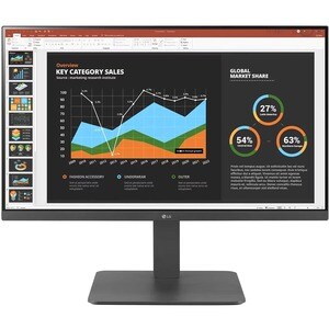 LG 27'' IPS Color Calibrated 5ms FH 1920 x 1080 Height Adjust with Speakers Office Monitor New 2025