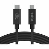 Belkin Connect USB4 Cable (2M/6.6ft) Black - (INZ004BT2MBK), Thunderbolt 4,Thunderbolt 3, USB 3.2, USB 3.0,& USB 2.0 Devices Up To 20 Gbps Speed