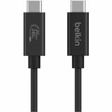 Belkin Connect USB4 Cable (2M/6.6ft) Black - (INZ004BT2MBK), Thunderbolt 4,Thunderbolt 3, USB 3.2, USB 3.0,& USB 2.0 Devices Up To 20 Gbps Speed