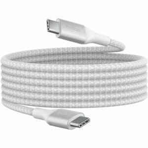 BoostCharge Braided 2M USB-C to USB-C Cable - 240W - White