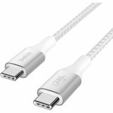 BoostCharge Braided 2M USB-C to USB-C Cable - 240W - White