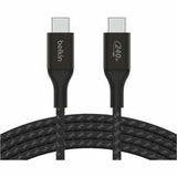 Belkin BoostCharge USB-C to USB-C Cable 1M - Black (CAB015bt1Mbk), 240W, 480Mbps, 30K bend, Samsung Galaxy, iPad, MacBook, 2 Years Warranty