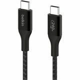 Belkin BoostCharge USB-C to USB-C Cable 1M - Black (CAB015bt1Mbk), 240W, 480Mbps, 30K bend, Samsung Galaxy, iPad, MacBook, 2 Years Warranty