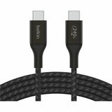 BoostCharge Braided 2M USB-C to USB-C Cable - 240W - Black