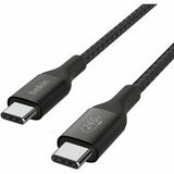 Belkin BoostCharge USB-C to USB-C Cable 2M - Black (CAB015bt2Mbk), 240W, 480Mbps, 30K bend, Samsung Galaxy,iPad,MacBook,Google,OPPO,Nokia,2YR