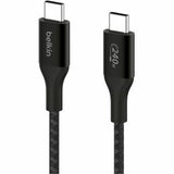 Belkin BoostCharge USB-C to USB-C Cable 2M - Black (CAB015bt2Mbk), 240W, 480Mbps, 30K bend, Samsung Galaxy,iPad,MacBook,Google,OPPO,Nokia,2YR