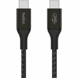 Belkin BoostCharge USB-C to USB-C Cable 2M - Black (CAB015bt2Mbk), 240W, 480Mbps, 30K bend, Samsung Galaxy,iPad,MacBook,Google,OPPO,Nokia,2YR