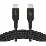 Belkin BoostCharge USB-C to USB-C Cable 2M - Black (CAB015bt2Mbk), 240W, 480Mbps, 30K bend, Samsung Galaxy,iPad,MacBook,Google,OPPO,Nokia,2YR