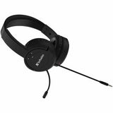 Verbatim Multimedia Headset with ANC Noise Cancelling Boom Mic -BLK