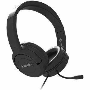 Verbatim Multimedia Headset with ANC Noise Cancelling Boom Mic -BLK