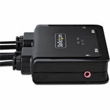StarTech.com 2-PORT USB-C CABLE KVM SWITCH 4K 60HZ DISPLAYPORT OUTPUT COMPACT KVM WITH 4FT/1.2M USB TYPE-C/AUDIO INTEGRATED HOST CABLES BUS POWERED REMOTE/HOTKEY SWITCHING (C2-D46-UC2-CBL-KVM)