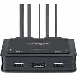 StarTech.com 2-PORT USB-C CABLE KVM SWITCH 4K 60HZ DISPLAYPORT OUTPUT COMPACT KVM WITH 4FT/1.2M USB TYPE-C/AUDIO INTEGRATED HOST CABLES BUS POWERED REMOTE/HOTKEY SWITCHING (C2-D46-UC2-CBL-KVM)