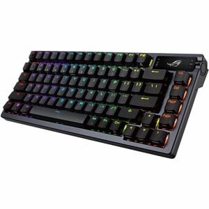 ASUS ROG AZOTH/NXSW/PBT (Snow Switch) Gaming Keyboard, OLED Display, NX Snow Switch, 75 Keys, Tri-mode Connection,