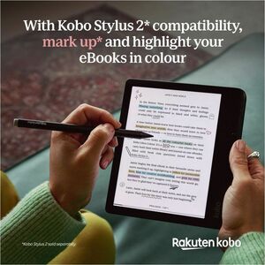 Kobo Libra Colour 7IN E Ink KaleidoTM 3 Color Display Kobo Stylus 2 Compatibility Waterproof Black