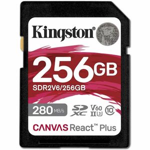 256GB SDXC Canvas React Plus U3 UHS-II 280R/150W V60 Full HD/4K