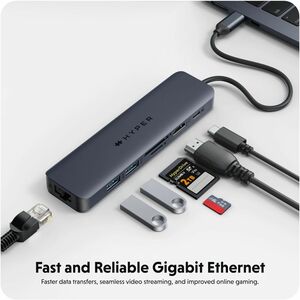 TARGUS HyperDrive EcoSmart Gen.2 Universal USB-C 7-in-1 Hub w 100 W PD Power Pass-thru