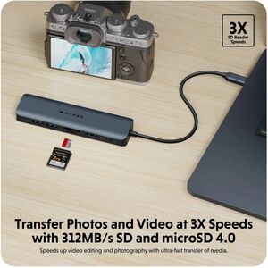 TARGUS HyperDrive EcoSmart Gen.2 Universal USB-C 7-in-1 Hub w 100 W PD Power Pass-thru