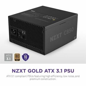 NZXT ATX 3.X 1000 Watt 80 Plus Gold Fully Modular Low-Noise Power Supply 2024 AU Power Cord