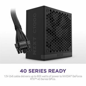 NZXT ATX 3.X 1000 Watt 80 Plus Gold Fully Modular Low-Noise Power Supply 2024 AU Power Cord
