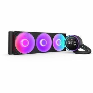 NZXT Kraken Elite 360 RGB V2 - 360mm AIO liquid cooler w/ Display and RGB Core Fan - Single Frame Black