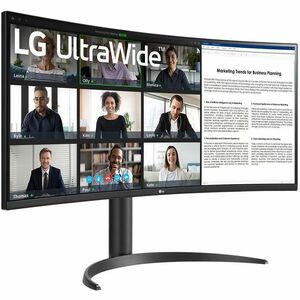 LG 34WR55QK-B 34IN 5MS 100HZ QHD 3440x1440 CURVED ULTRAWIDE MONITOR HDMI DISPLAYPORT 1.4 USB-C HAS HDR10 VESA 3 YEAR WARRANTY