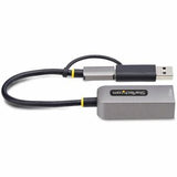 StarTech.com 2.5GbE USB-C to Ethernet Adapter with USB-A Converter NBASE-T NIC USB 3.0 Type-C 2.5/1G Multi Speed Network Thunderbolt Compatible Windows/Mac