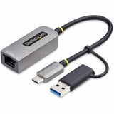 StarTech.com 2.5GbE USB-C to Ethernet Adapter with USB-A Converter NBASE-T NIC USB 3.0 Type-C 2.5/1G Multi Speed Network Thunderbolt Compatible Windows/Mac