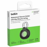 BELKIN WATERPROOF SECURE HOLDER WITH KEY RING FOR AIRTAG - BLACK 2 PACK