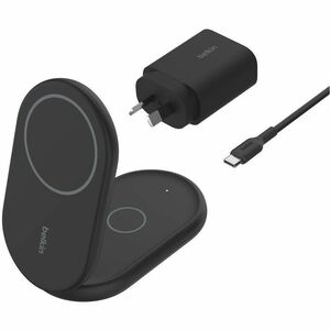 BELKIN BoostCharge 2-in-1 Magnetic Wireless Foldable Charger with Qi2 15W