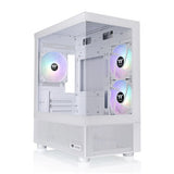 Thermaltake CA-1Z4-00M6WN-00, Micro-ATX, View 170 Tempered Glass ARGB, Drive Bays: 1x3.5", 2x2.5", Expansion Slots: 4, Motherboard support: Mini-ITX/Micro-ATX, Pre-Installed Fan: 3x120mm, Snow, 3 Year Warranty