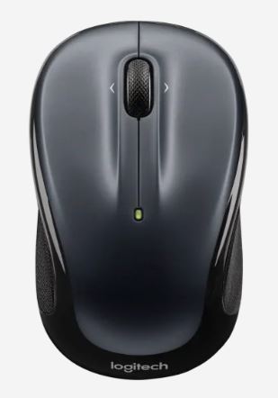 Logitech 910-006814, M325S Wireless Mouse, 1000 dpi, 5 Buttons, USB, Dark Silver, 1 Year Warranty