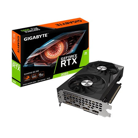 Gigabyte GV-N3060GAMING-OC-8GD-V2, Nvidia GeForce RTX 3060, 8GB GDDR6, Core Clock: 1807MHz, Cuda Core: 3584, 2xHDMI, 2xDP, PSU: 550W, PCIe4.0, 3 Year Warranty