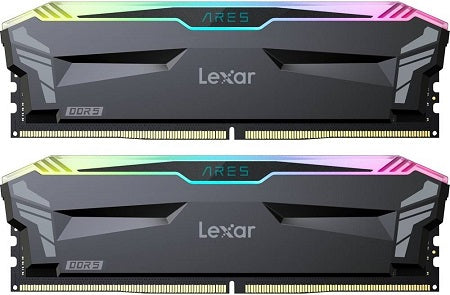 Lexar LD5EU016G-R6400GDLA, Ares RGB, UDIMM, DDR5, 32GB(2x16GB), 6400MHz, CL32, 1.4V, Black, Limited Lifetime Warranty