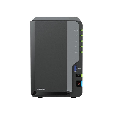 Synology DS224+, DiskStation, 2 Bay Tower, Intel Celeron J4125, 2GB DDR4 RAM, 2x3.5