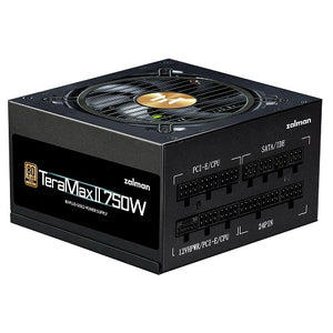 Zalman ZM750-TMX2, TeraMax II, 750W, 80 Plus Gold, Fully Modular, Fan: 120mm, ATX, MTBF: 100,000 Hours, 10 Year Warranty (PCIe 5.0 ready)