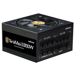 Zalman ZM850-TMX2, TeraMax II, 850W, 80 Plus Gold, Fully Modular, Fan: 120mm, ATX, MTBF: 100,000 Hours, 10 Year Warranty (PCIe 5.0 ready)