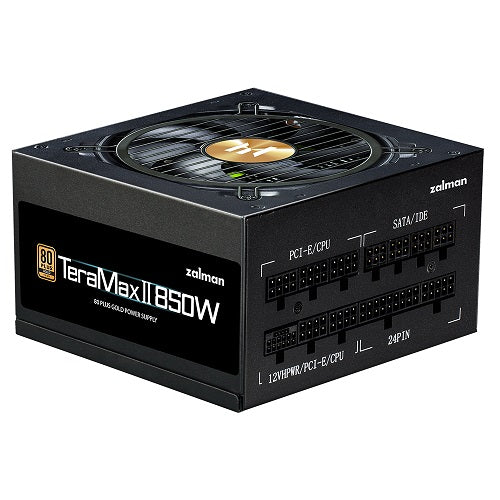 Zalman ZM850-TMX2, TeraMax II, 850W, 80 Plus Gold, Fully Modular, Fan: 120mm, ATX, MTBF: 100,000 Hours, 10 Year Warranty (PCIe 5.0 ready)