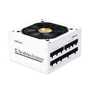 Zalman ZM1200-TMX2 WH, TeraMax II, 1200W, 80 Plus Gold, Fully Modular, Fan: 120mm, ATX, MTBF: 100,000 Hours, White, 10 Year Warranty (PCIe 5.0 ready)