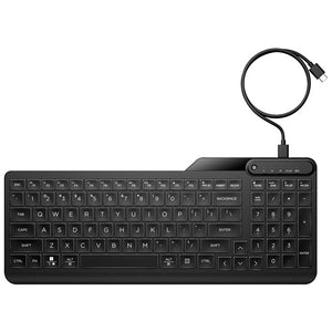 Hewlett Packard HP 7N7C1AA, 405 Multi-Device Backlit Wired Keyboard, 1 Year Warranty