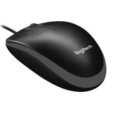 Logitech 910-001439, B100 Optical Mouse, Wired, 1000 dpi, USB, Black, 3 Year Warranty