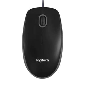 Logitech 910-001439, B100 Optical Mouse, Wired, 1000 dpi, USB, Black, 3 Year Warranty