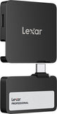 Lexar LSL400S001T-RNBNG, SL400 Professional Go Portable SSD with Hub, 1TB, USB 3.2, Read Speed Up to 1050MB/s, Write Speed Up to 1000MB/s, Black, 5 Year Limited Warranty