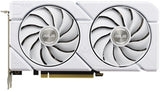 ASUS nVidia GeForce DUAL-RTX4060-O8G-EVO-WHITE RTX4060 EVO White OC Edition 8GB GDDR6 2505 MHz Boost Clock, RAM 17Gbps, 3xDP, 1xHDMI