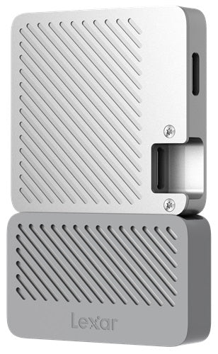 Lexar LSL400S001T-RNSNG, SL400 Professional Go Portable SSD with Hub, 1TB, USB 3.2, Read Speed Up to 1050MB/s, Write Speed Up to 1000MB/s, Silver, 5 Year Limited Warranty