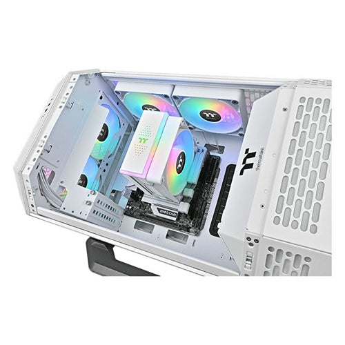 Thermaltake CL-P137-AL12SW-A, ASTRIA 200 ARGB Sync CPU Cooler, Fan Size: 120mm, PWM: 500-1800 RPM, Air Flow: 65 CFM, Single Fan, White, Intel Socket LGA 2066, 2011, 1851, 1700, 1200, 1156, 1155, 1151, 1150, 1150_x000B, AMD AM5, AM4, 2 Year Warranty