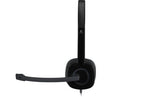 Logitech H151 Stereo Headset Light Weight Adjustable Headphones with Microphone 3.5mm jack In-line audio controls Noise-cancelling